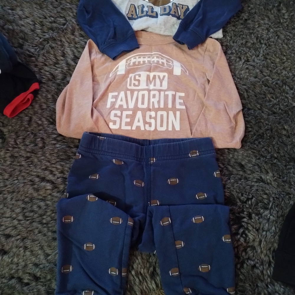 Kids Football Print Blue Pants